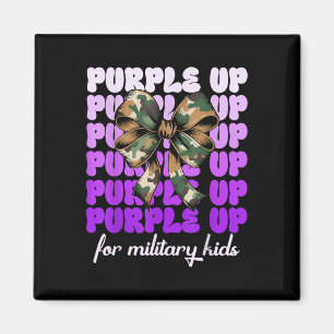 Maand van het Militaire Kind Meisje Paarse voor Mi Magneet