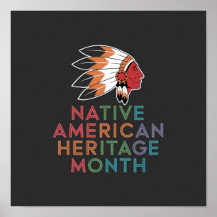 Maand van het Native American-erfgoed Eerbetoon aa Poster