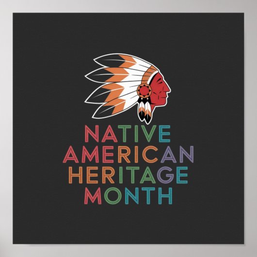 Maand van het Native American-erfgoed Eerbetoon aa Poster (Voorkant)
