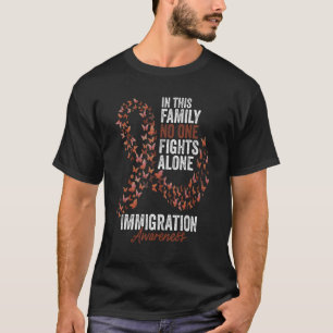 Maand van immigratiebewustzijn Butterflies Brown R T-shirt