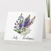 Maand van juli Verjaardag Kaart (Voorkant)