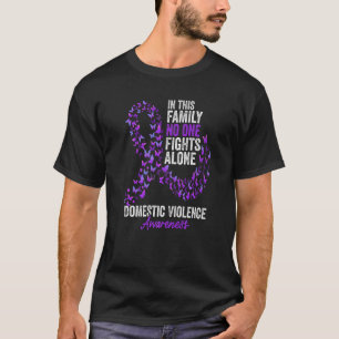 Maand van maandelijkse bewustmaking van huiselijk t-shirt