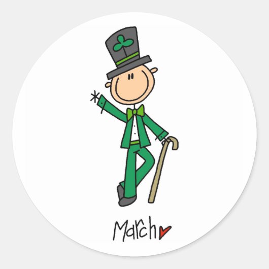 Maand van maart ronde sticker (Voorkant)