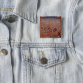 Maand van maart vierkante button 5,1 cm (In situ)