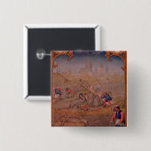 Maand van maart vierkante button 5,1 cm (Voorkant /achterkant)