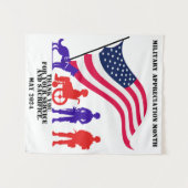 Maand van militaire appreciatie wandkleed (Voorkant (horizontaal))