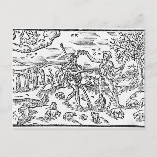 Maand van september "The Shepheardes Calender" Briefkaart (Voorkant)