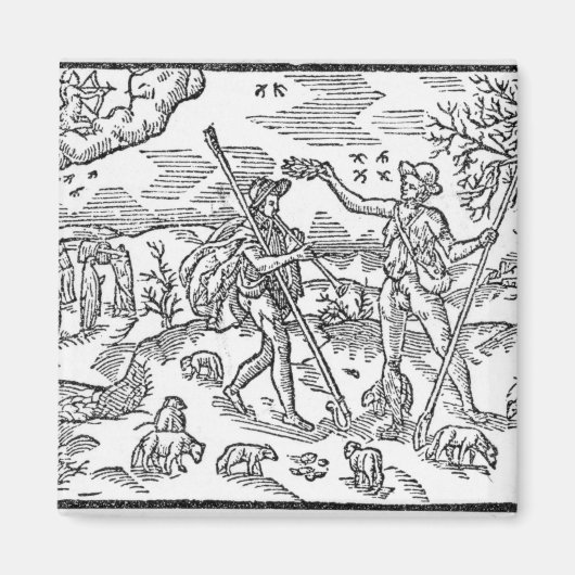 Maand van september "The Shepheardes Calender" Magneet (Voorkant)