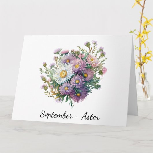 Maand van september Verjaardag Kaart (Gele Bloem)