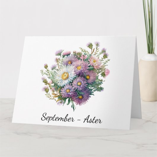 Maand van september Verjaardag Kaart (Voorkant)