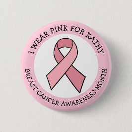 Maand van speciale roze borstkanker ronde button 5,7 cm
