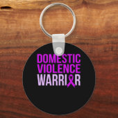 Maand voor bewustmaking van huiselijk geweld bij a sleutelhanger (Voorkant)