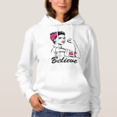 Maand voor borstkanker Vrouwen geloven roze Hoodie (Voorkant)