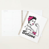 Maand voor borstkanker Vrouwen geloven roze Planner (Display)