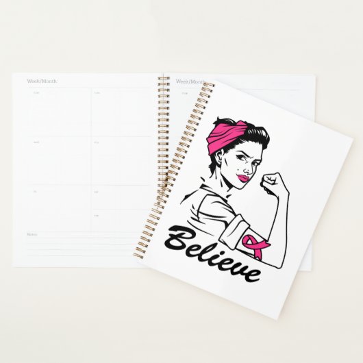 Maand voor borstkanker Vrouwen geloven roze Planner (Display)