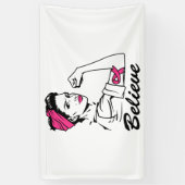 Maand voor borstkanker Vrouwen geloven roze Spandoek (Verticaal)