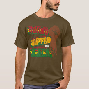 Maand voor jonge geschenken en zwarte geschiedenis t-shirt