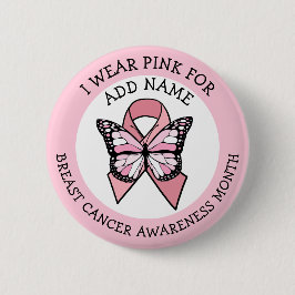 Maand voor speciale roze borstkanker ronde button 5,7 cm