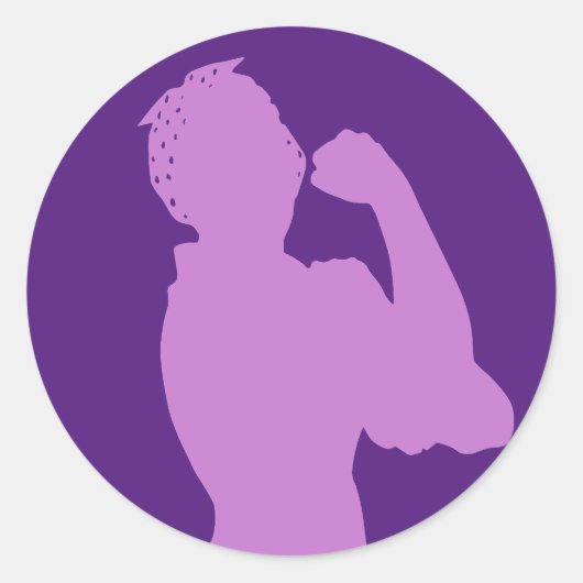 Maand voor vrouwengeschiedenis Rosie de Riveter Pa Ronde Sticker (Voorkant)