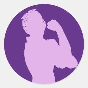 Maand voor vrouwengeschiedenis Rosie de Riveter Pa Ronde Sticker