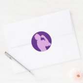 Maand voor vrouwengeschiedenis Rosie de Riveter Pa Ronde Sticker (Envelop)