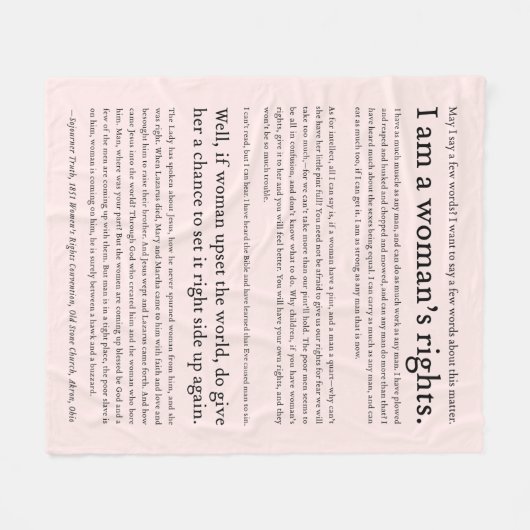 Maand voor vrouwengeschiedenis Sojourner Truth cit Fleece Deken (Voorkant (Horizontaal))