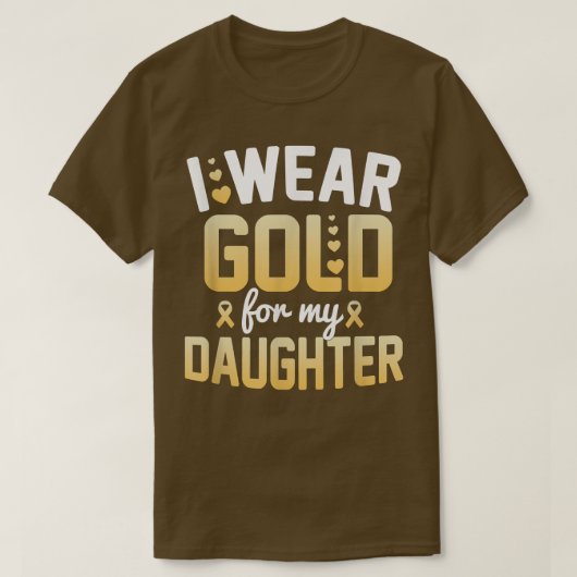maand waarin ik goud Draag voor kinderkanker T-shirt (Design voorkant)