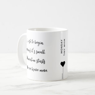 Maandag Aangepaste Motiverende Quote Koffiemok