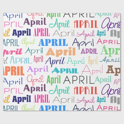 Maandag april cadeaupapier (Vlak)