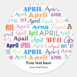 Maandag april ronde sticker