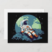 Maandag, Astronaut op de Maan Briefkaart (Voorkant / Achterkant)