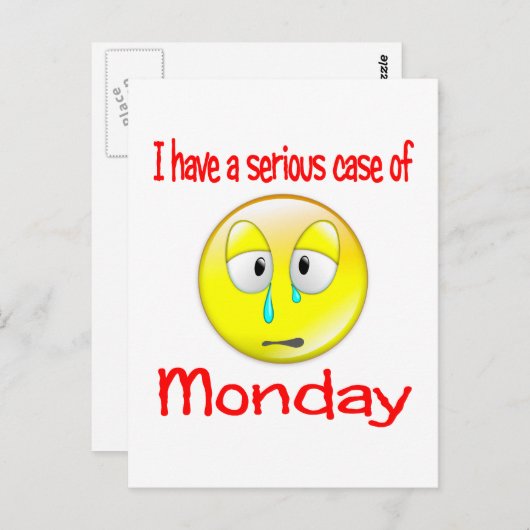 Maandag Blauwen Briefkaart (Voorkant / Achterkant)