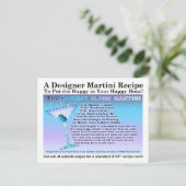 Maandag Blues Martini Recept Briefkaart (Staand voorkant)