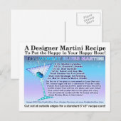Maandag Blues Martini Recept Briefkaart (Voorkant / Achterkant)