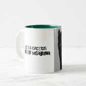 Maandag Cactus Tweekleurige Koffiemok (Voorkant links)
