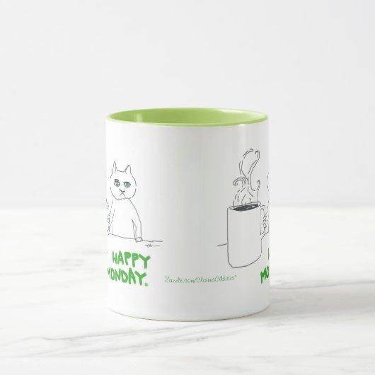 Maandag Cat Comic Mok (Midden)