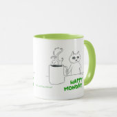 Maandag Cat Comic Mok (Voorkant rechts)