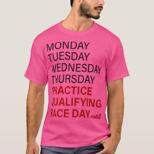 Maandag Dinsdag Woensdag Donderdag Oefeningskwalif T-shirt
