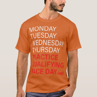 Maandag Dinsdag Woensdag Donderdag Oefeningskwalif T-shirt