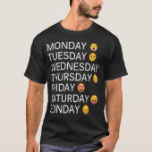Maandag Dinsdag Woensdag Donderdag Vrijdag T-shirt (Voorkant)