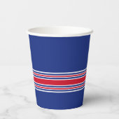 Maandag feestdagen - Rode Blauw Papieren Bekers (Achterkant)