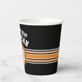 Maandag feestelijke staven en leeftijd - Oranje zw Papieren Bekers (Links)