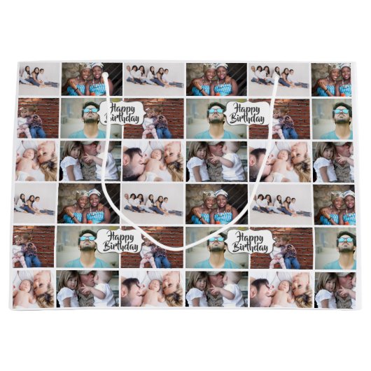 Maandag foto collage DIY afbeelding 6 pic aangepas Groot Cadeauzakje (Voorkant)