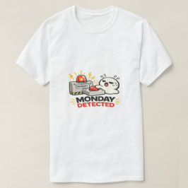 Maandag Gedetecteerd - Grappig Schattig Moe Karakt T-shirt