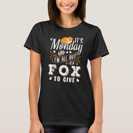 Maandag Gezegde Fox T-shirt (Voorkant)