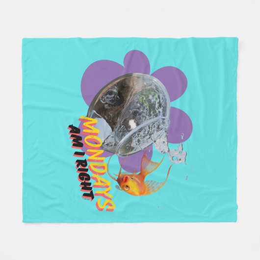 Maandag, heb ik gelijk? fleece deken (Voorkant (Horizontaal))