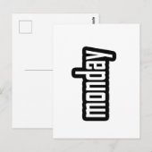 Maandag het kortste horrorverhaal briefkaart (Voorkant / Achterkant)