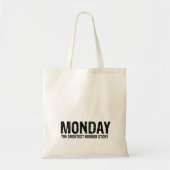 Maandag het kortste horrorverhaal tote bag (Voorkant)