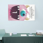 Maandag in Cute Pink Partij Elke Leeftijd Spandoek (Beurs)