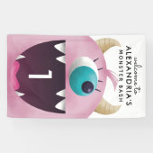 Maandag in Cute Pink Partij Elke Leeftijd Spandoek (Horizontaal)